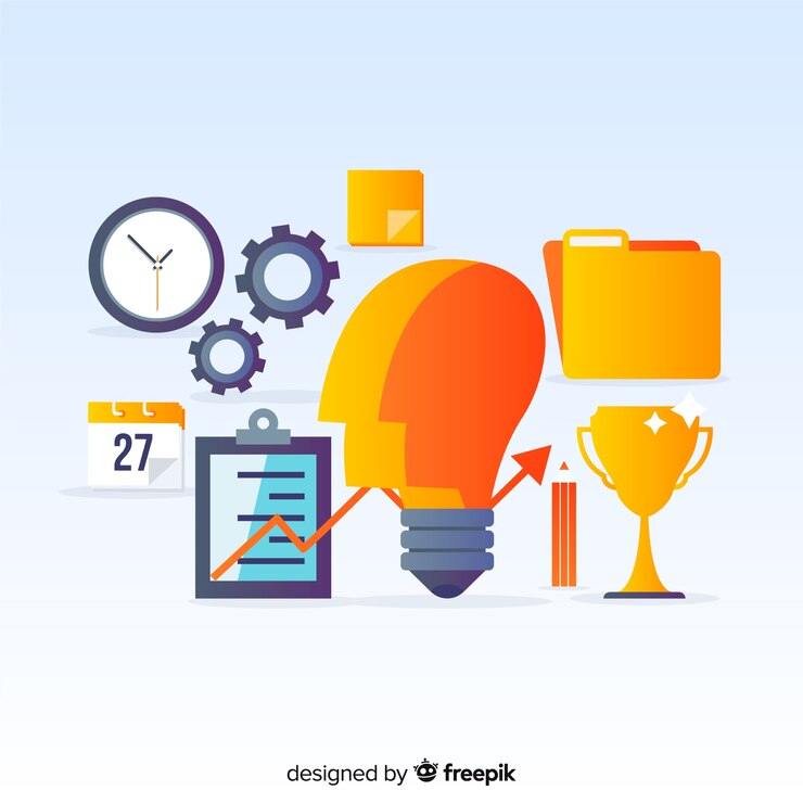 Free Vector modern productivity concept with flat design
