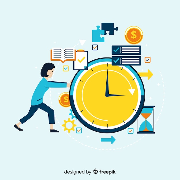 Free vector modern productivity concept with flat design