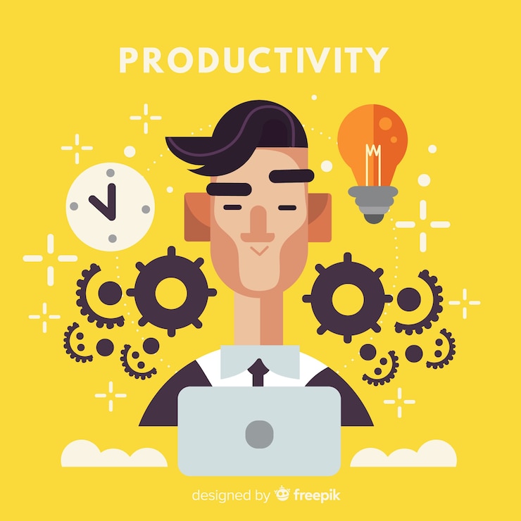 Free Vector modern productivity concept with flat design