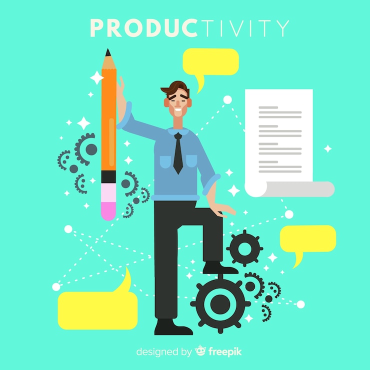 Free Vector modern productivity concept with flat design