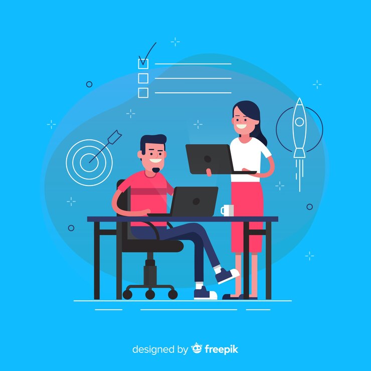 Free Vector modern productivity concept with flat design