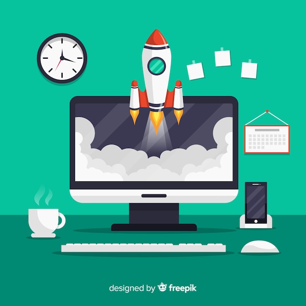 Free vector modern productivity concept with flat design