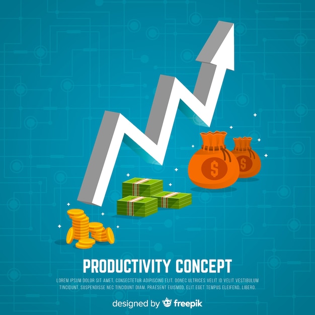 Free vector modern productivity concept with flat design