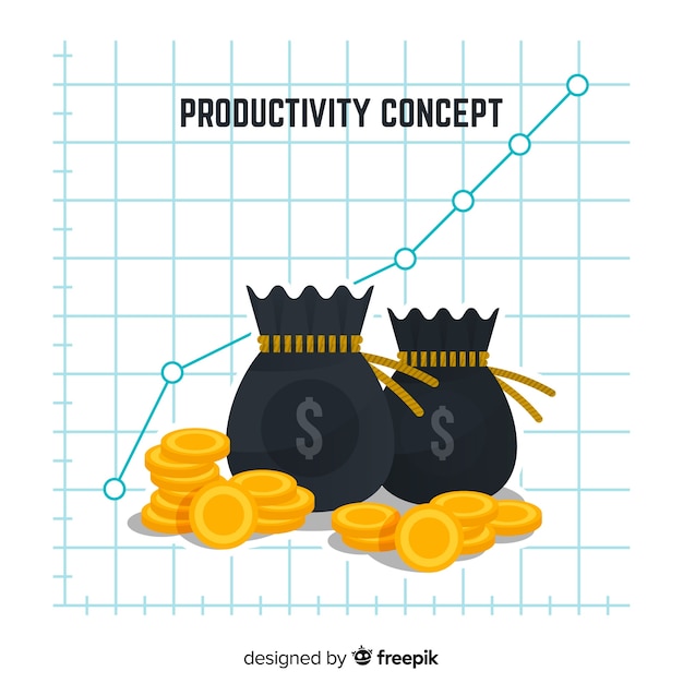 Free vector modern productivity concept with flat design