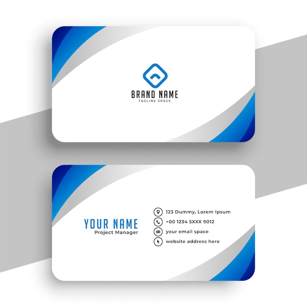 Free vector modern professional business card layout a perfect corporate identity