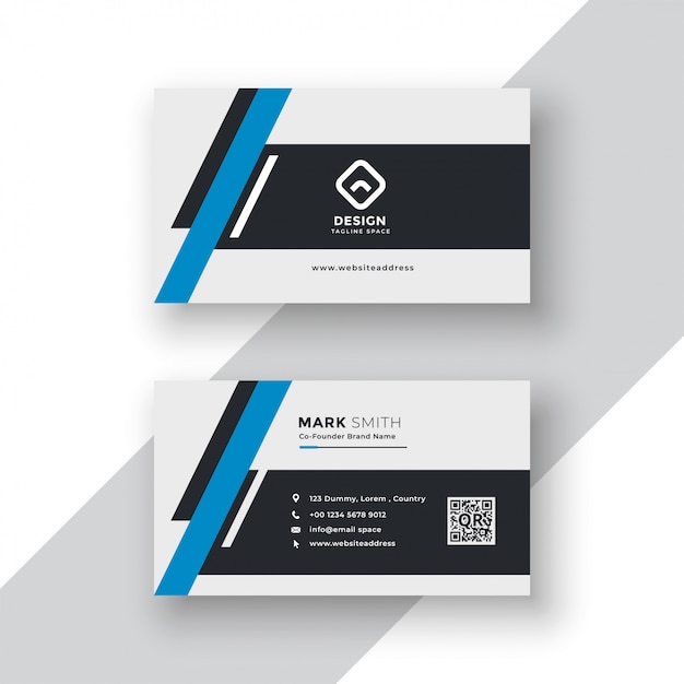 Free vector modern professional business card template design