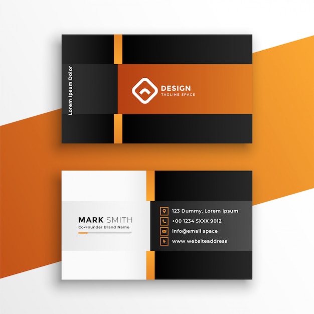 Modern professional geometric business card template 