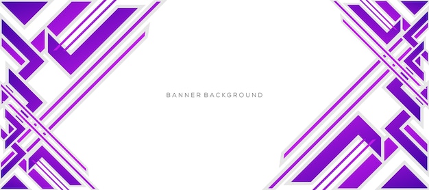 Free vector modern purple background banner design geometric modern