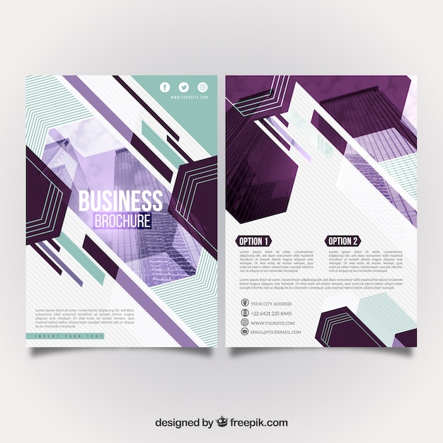 Modern purple business brochure