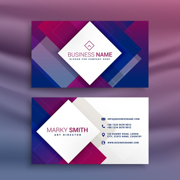 Modern purple business card design for your brand