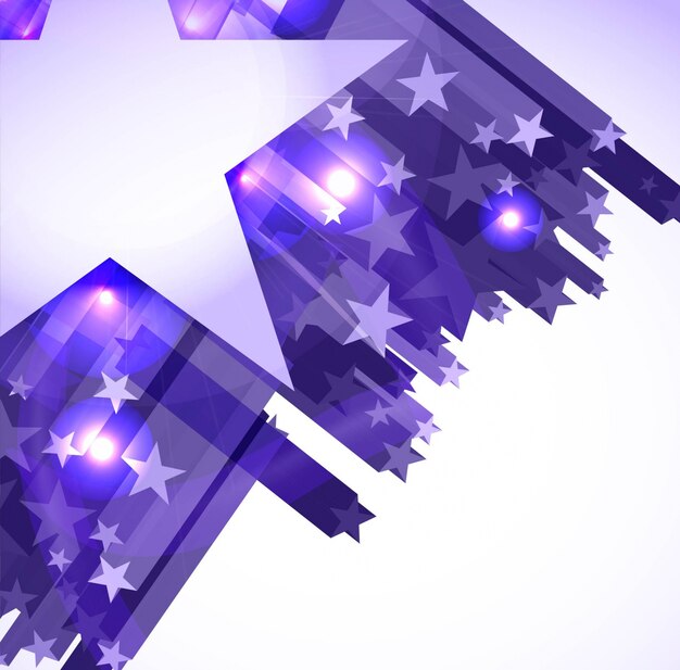 Modern purple star background