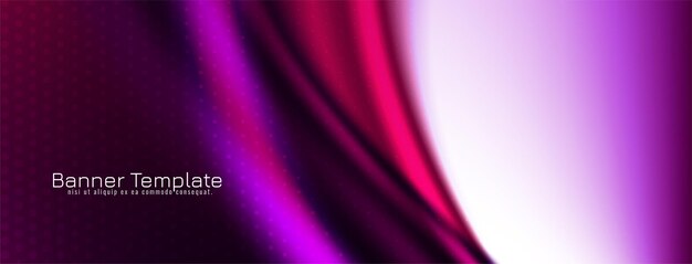 Modern purple wave style banner design