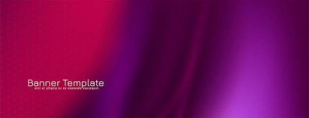 Modern purple wave style banner design