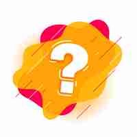 Free vector modern question mark for help and support page