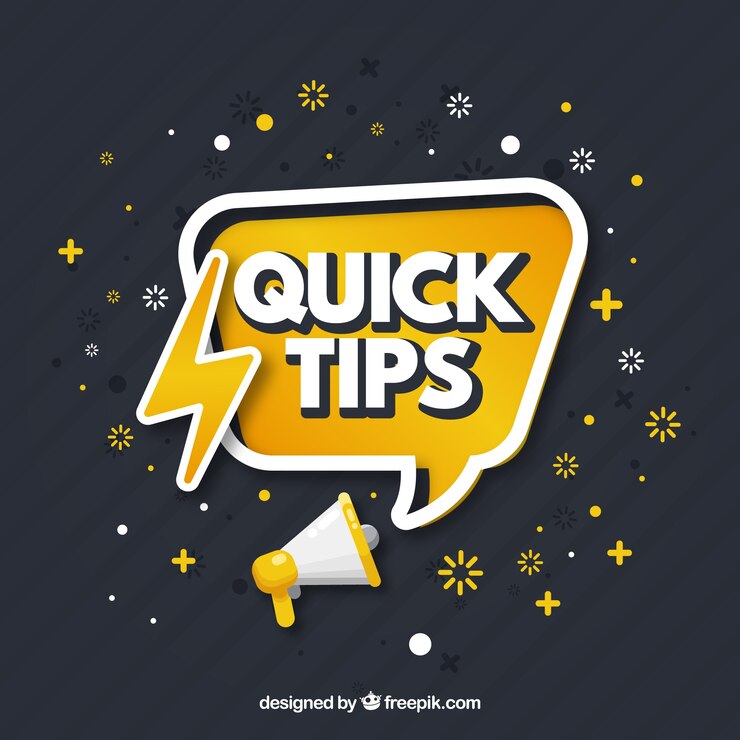 मुफ़्त वेक्टर modern quick tips composition with flat design