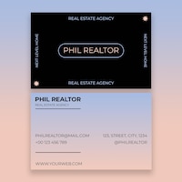 Modern realtor business card