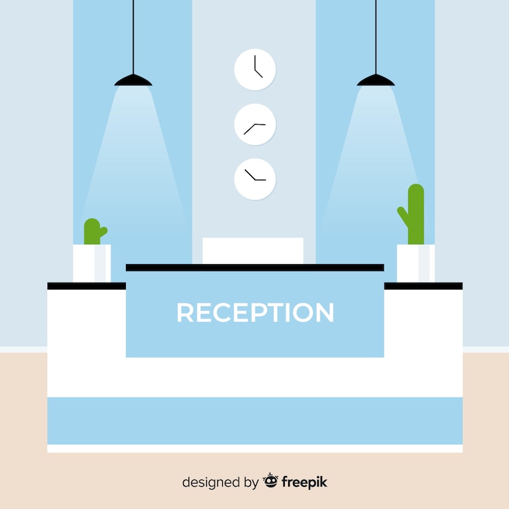 Free Vector modern reception composition with flat design