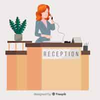 Free vector modern reception concept with flat design