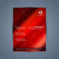 Free vector modern red brochure template