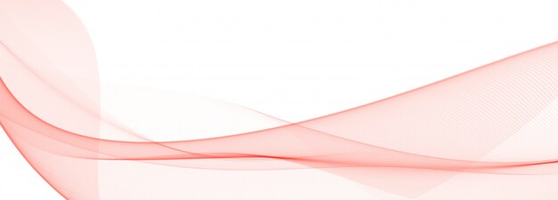 モダンな赤い流れる波バナーデザイン