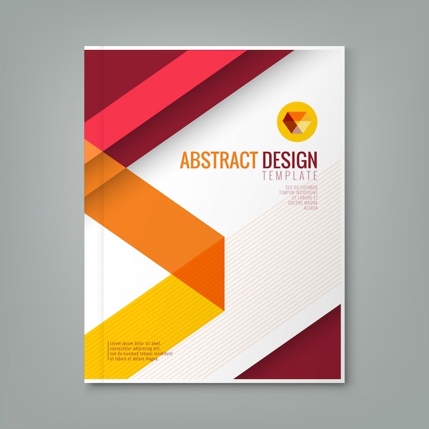 Free vector modern red and orange brochure