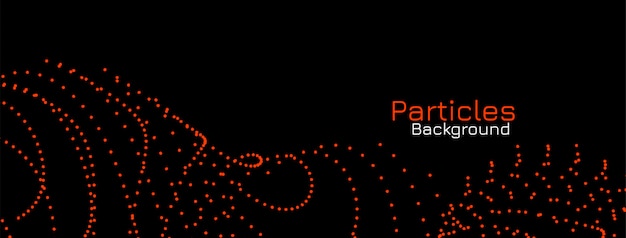 Free vector modern red particles on dark background