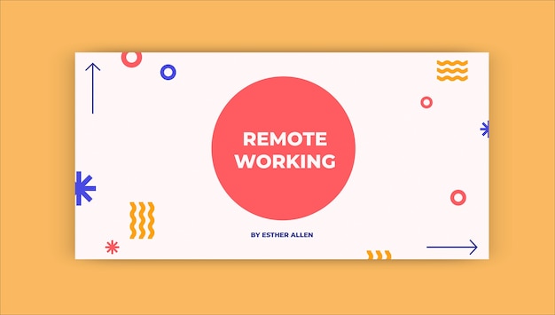 Modern remote working blog header