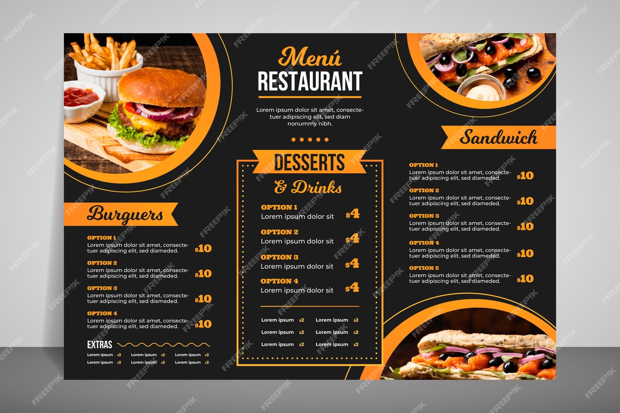 Menu Para Un Restaurante Restaurant Menu Images - Free Download on Freepik