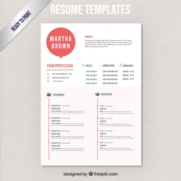 Modern resume template