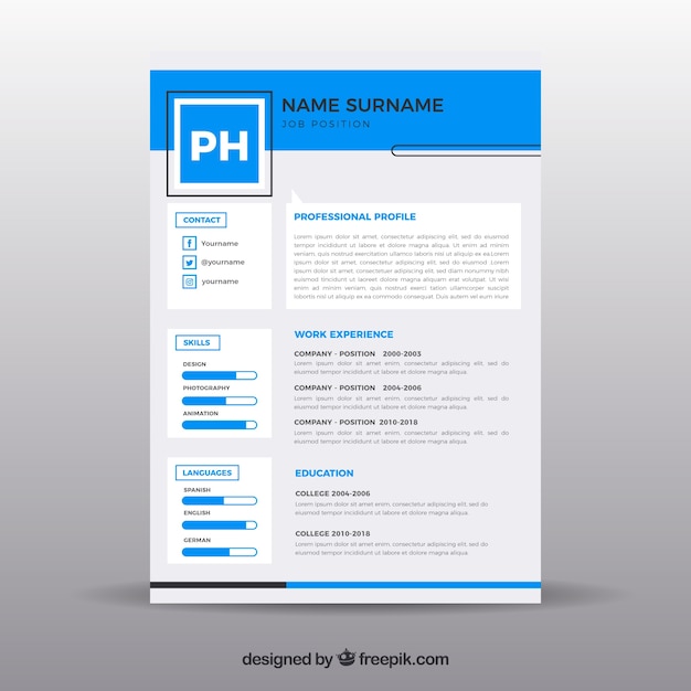 Modern resume template