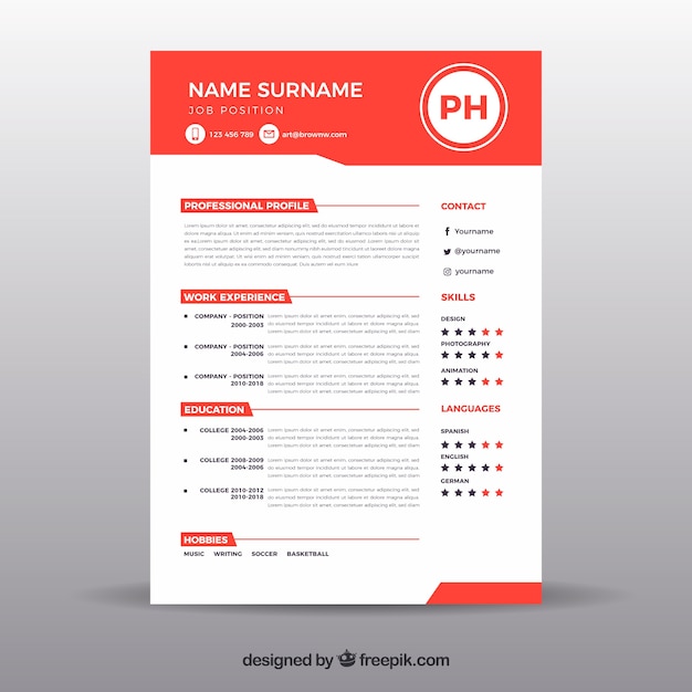 Modern resume template