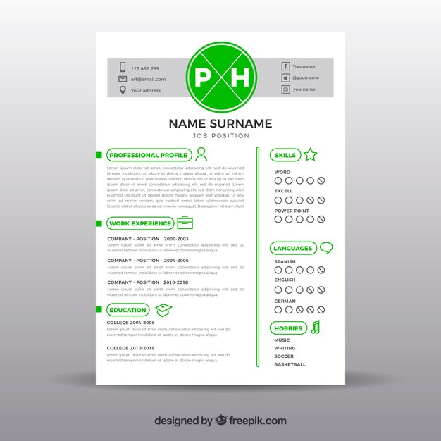 Modern resume template