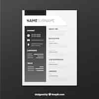 Free vector modern resume template