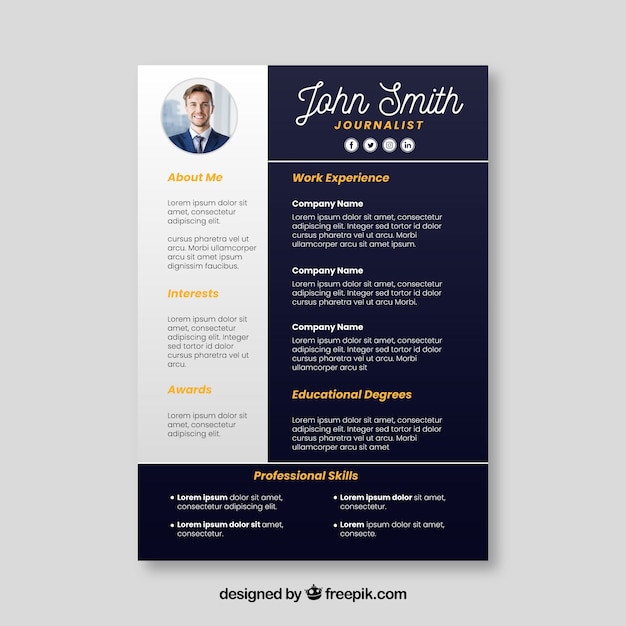 Modern resume template