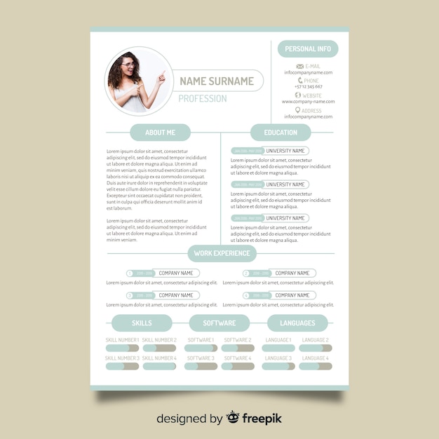 Modern resume template