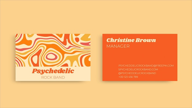 Free vector modern retro rock band business card