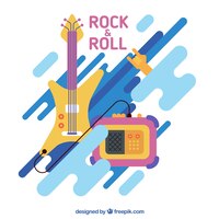 Free vector modern rock and roll background