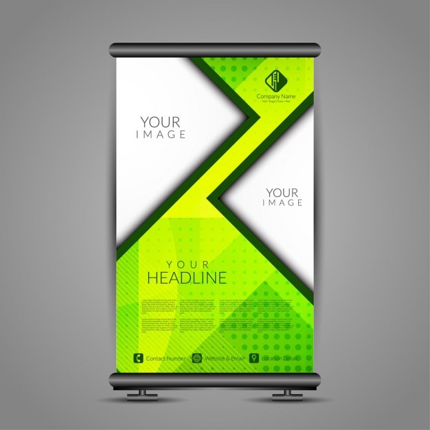 Modern roll up banner stand template