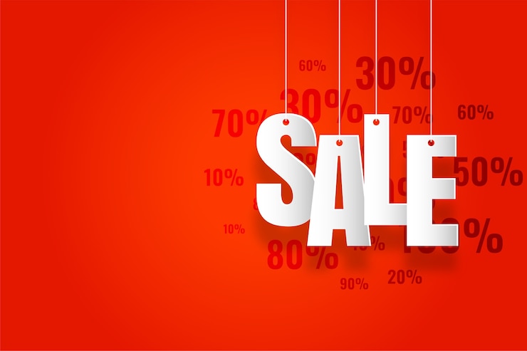 Free Vector modern sale banner with text space area