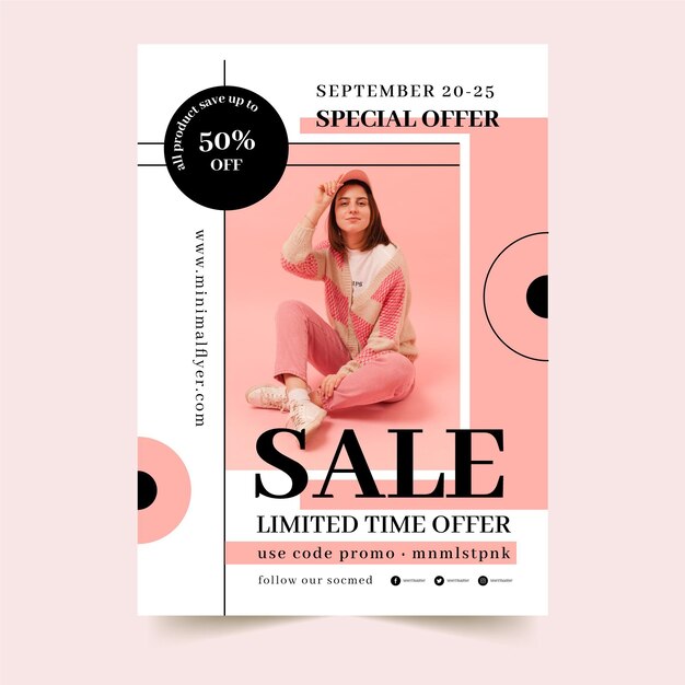 modern sale poster template