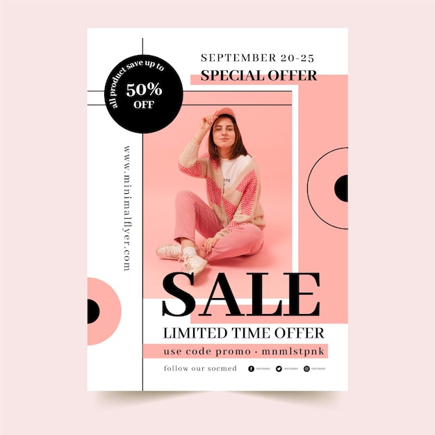 Modern sale poster template