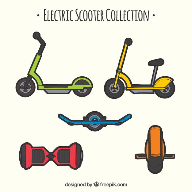 Modern scooters with colorful style