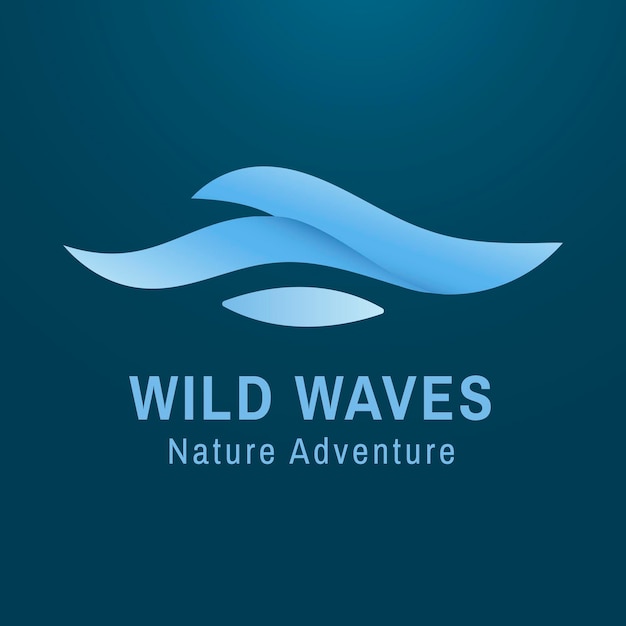 Современный морской шаблон логотипа, творческая водная иллюстрация для бизнес-вектора