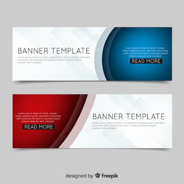 Free vector modern set of colorful abstract banners