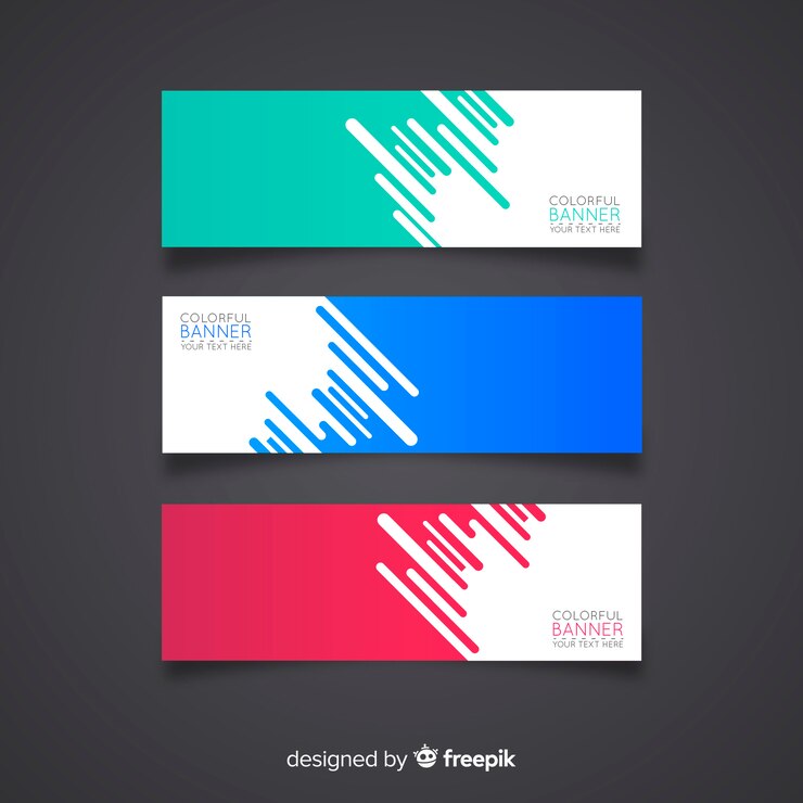 Free Vector modern set of colorful abstract banners