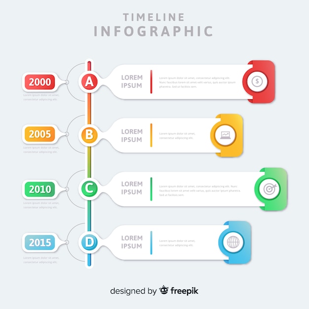 Set moderno di elementi infographic colorati