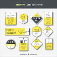 Free vector modern set of delivery labels