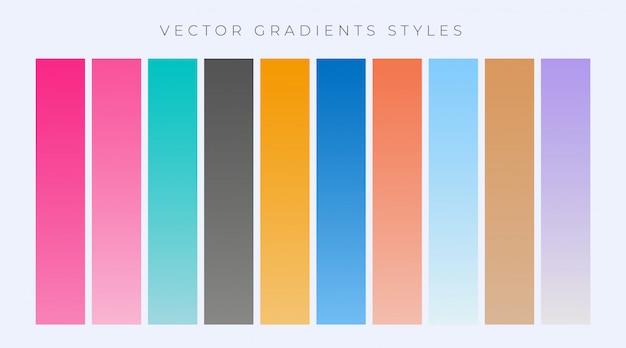 modern set of simple gradients set