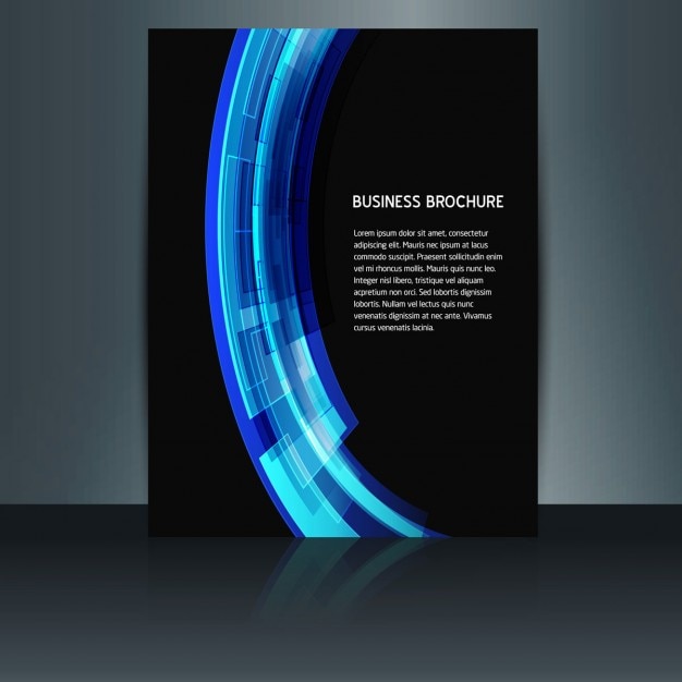 Free vector modern shiny brochure