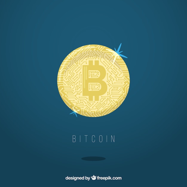 Vettore gratuito moderno design bitcoin semplice